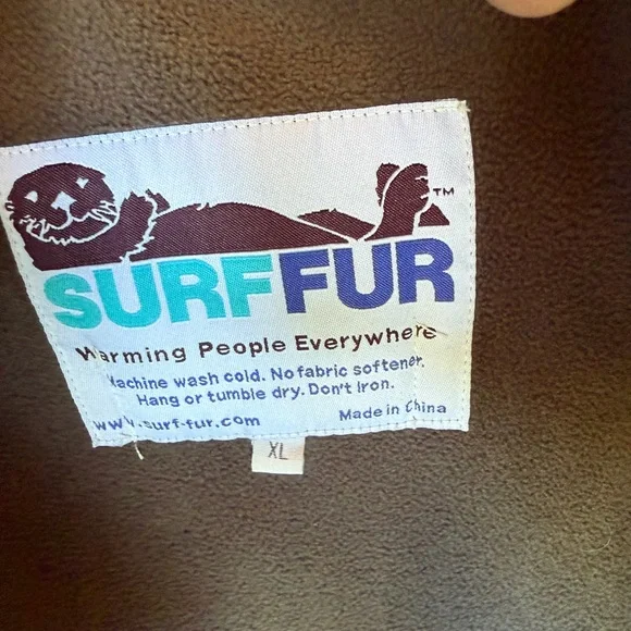 SurfFur Black Long parka with Hood - size XL - never worn. - Picture 4 of 7